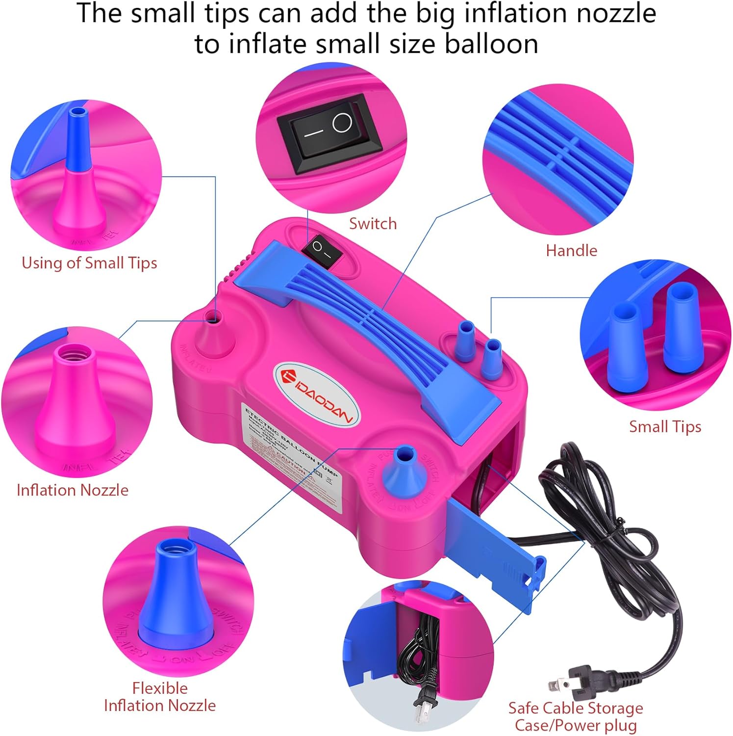 Detalle 2 de ID IDAODAN Electric Balloon Pump 600W ๐