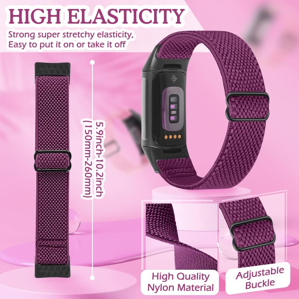 Detalle 2 de Vodtian Elastic Straps for Fitbit Charge 6 2-Pack
