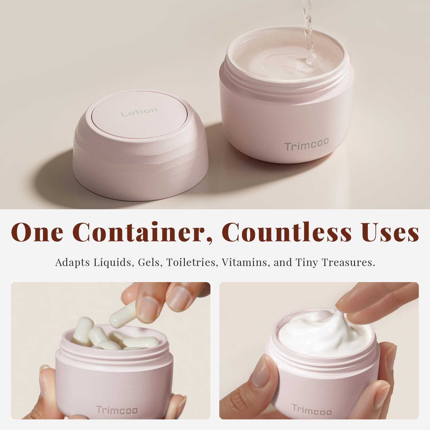 Detalle 2 de Trimcoo Travel Toiletry Containers, 1 oz TSA