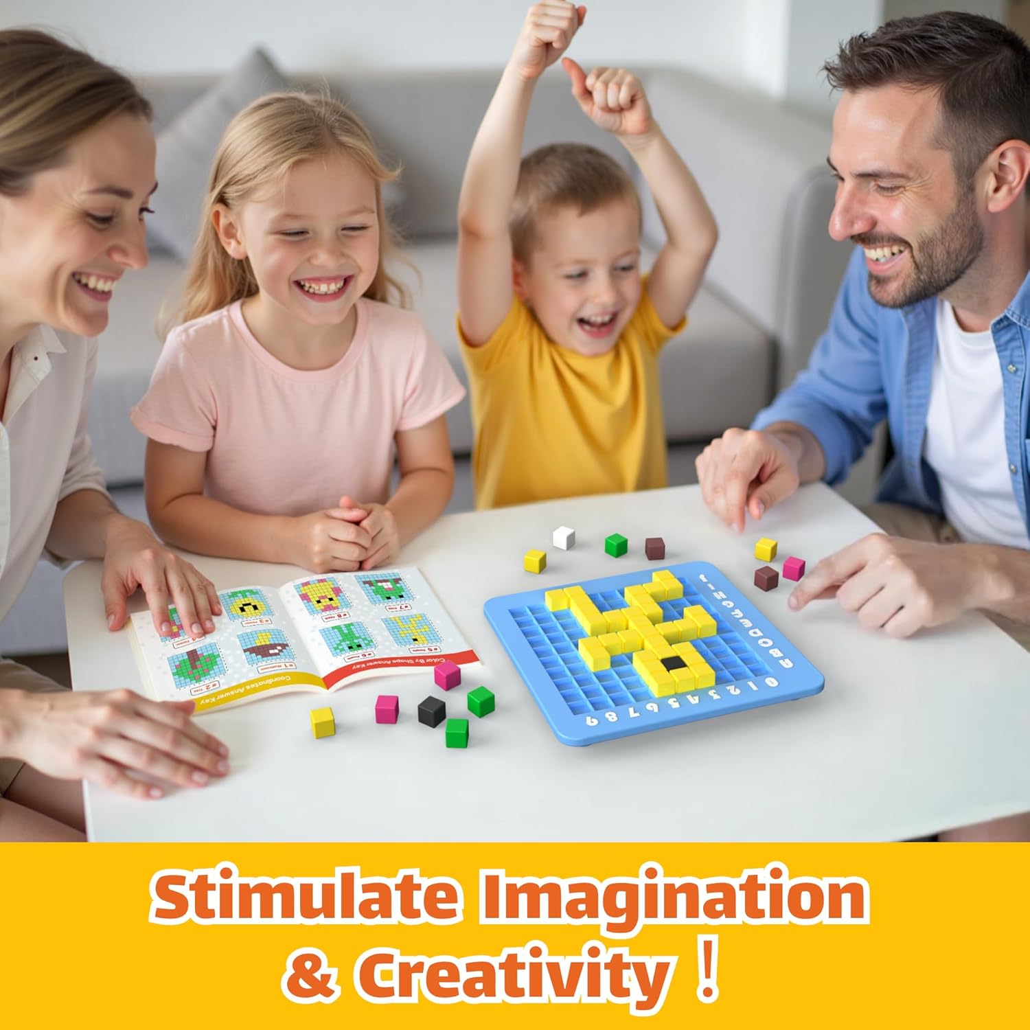 Thumbnail 4 de STEM Toys Pixel Art Kit for Kids (Ages 5–12) — Brain Teasers STEM Activities Medium