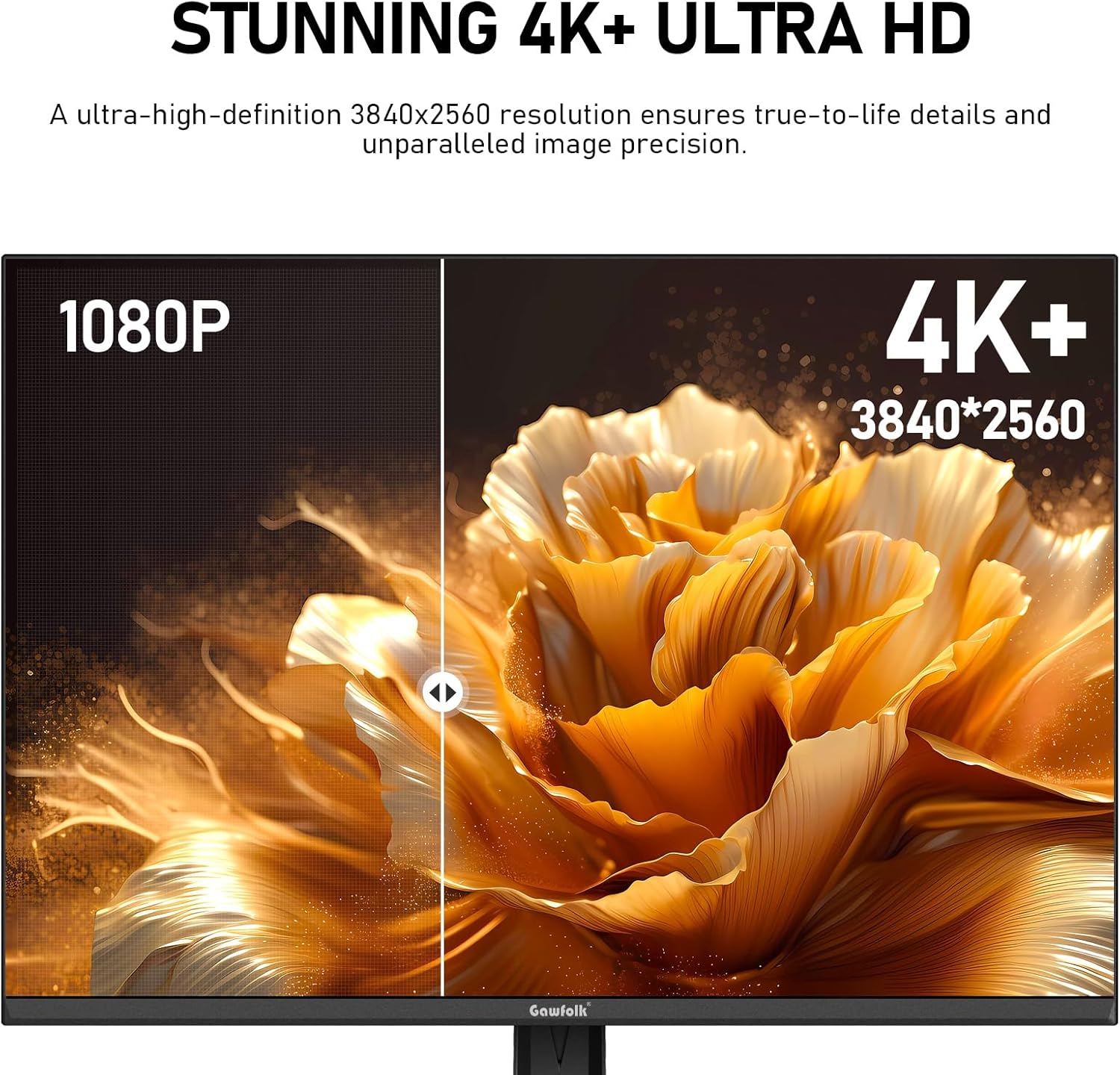 Detalle de Gawfolk 28-Inch 4K IPS Monitor with 3:2 Aspect and Built-In Speakers