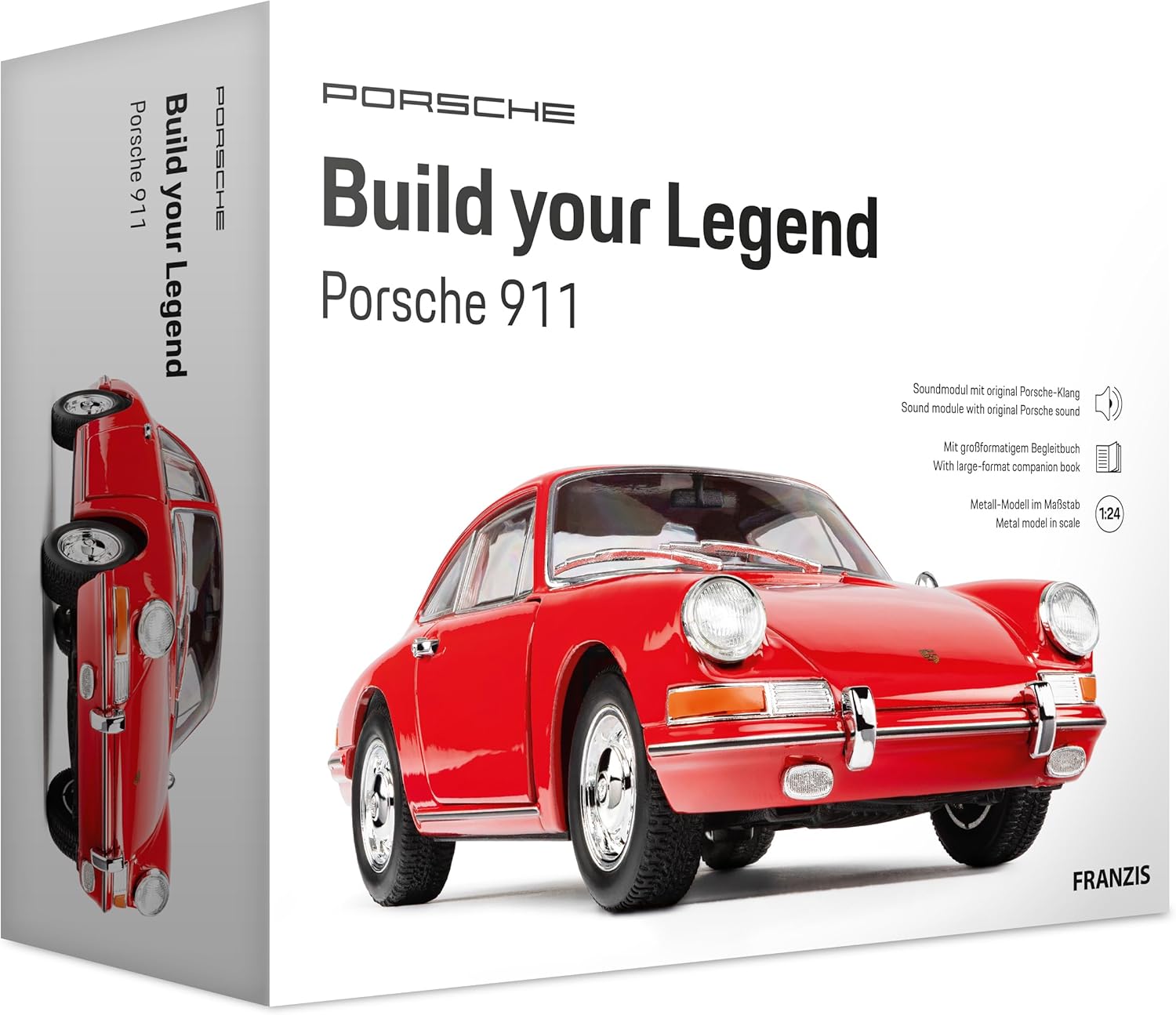 Detalle de Franzis Porsche 911 1:24 Modellbausatz mit Sound