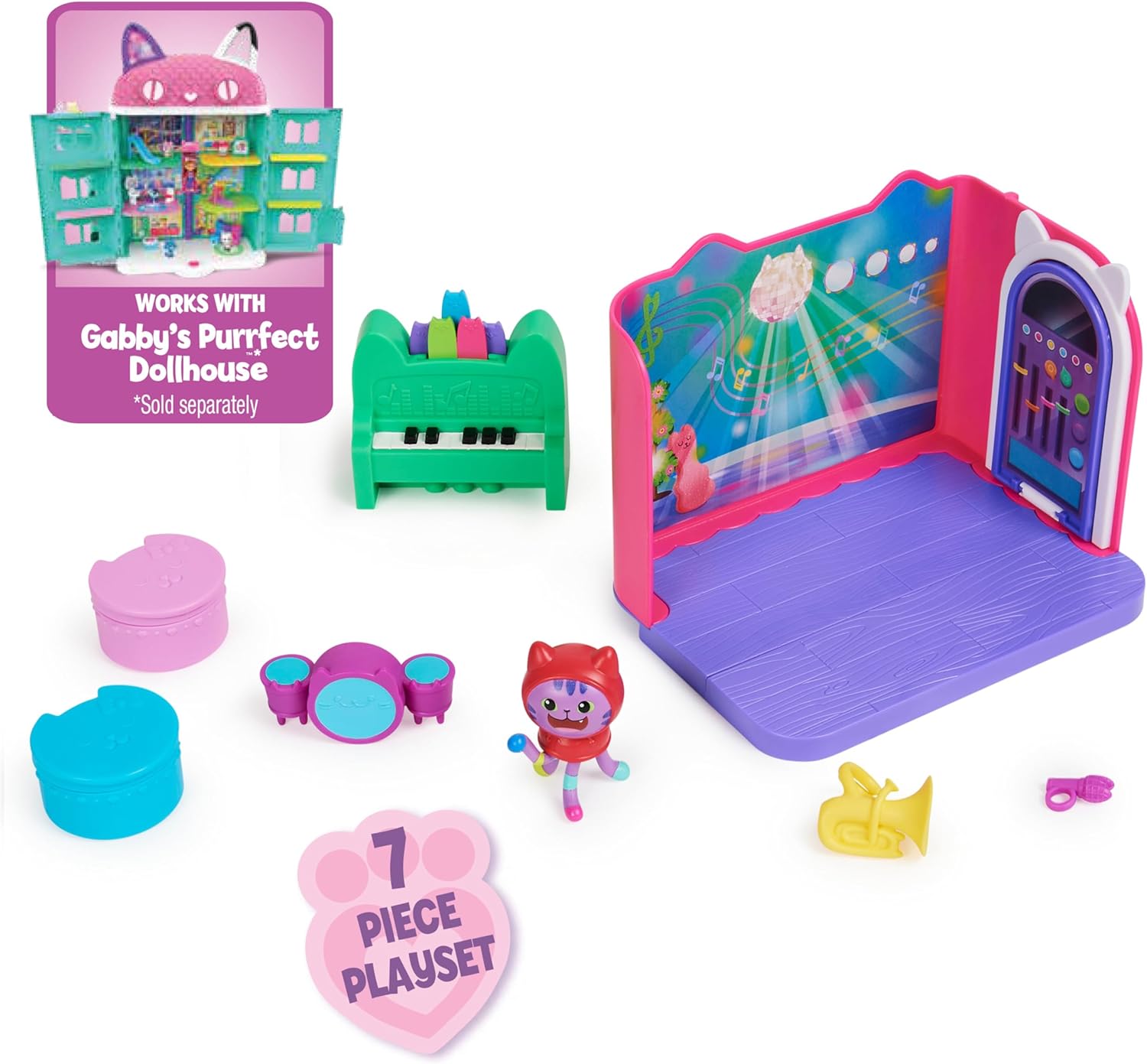 Detalle 1 de DreamWorks Gabby’s Dollhouse Music Room toy