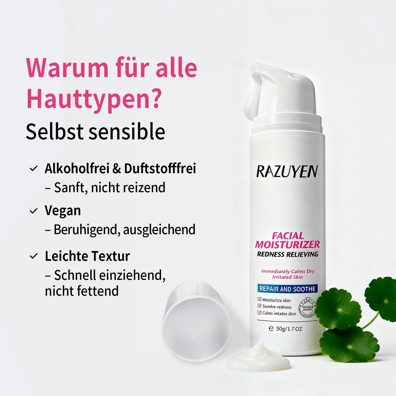 Detalle 2 de RAZU YEN Anti Rötungen Creme, 50 ml