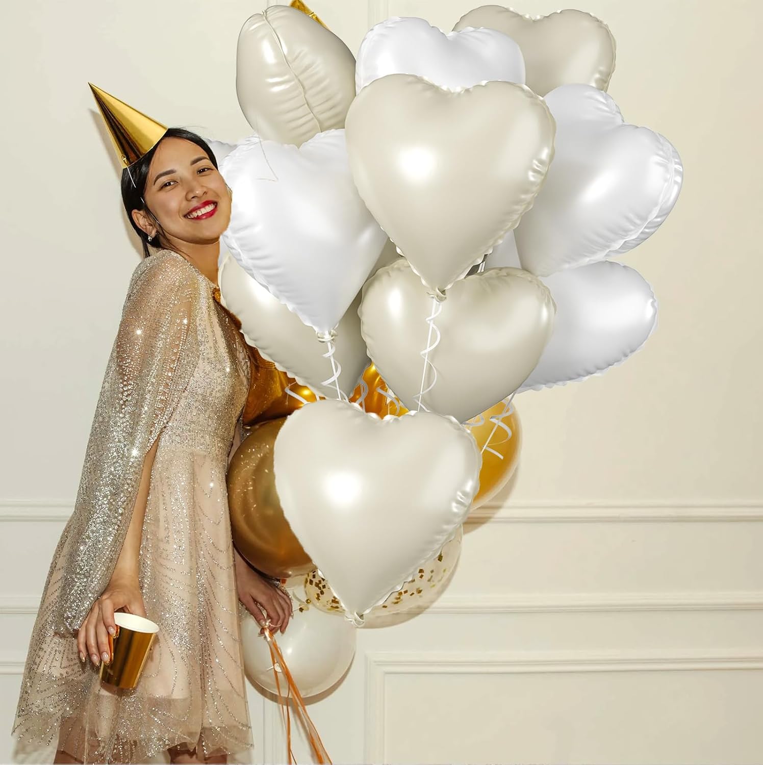 Detalle 2 de Heart Foil Balloons, 18-Inch