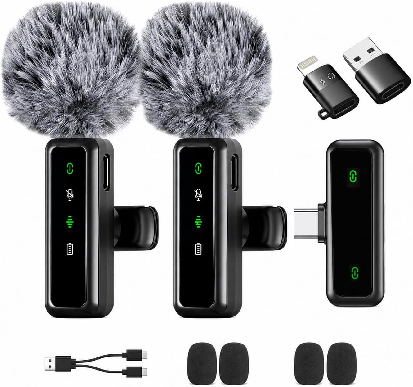 Detalle de XIXIXIAXIA Micro Cravate sans Fil – Microphone discret avec réduction du bruit pour iPhone, Android et PC