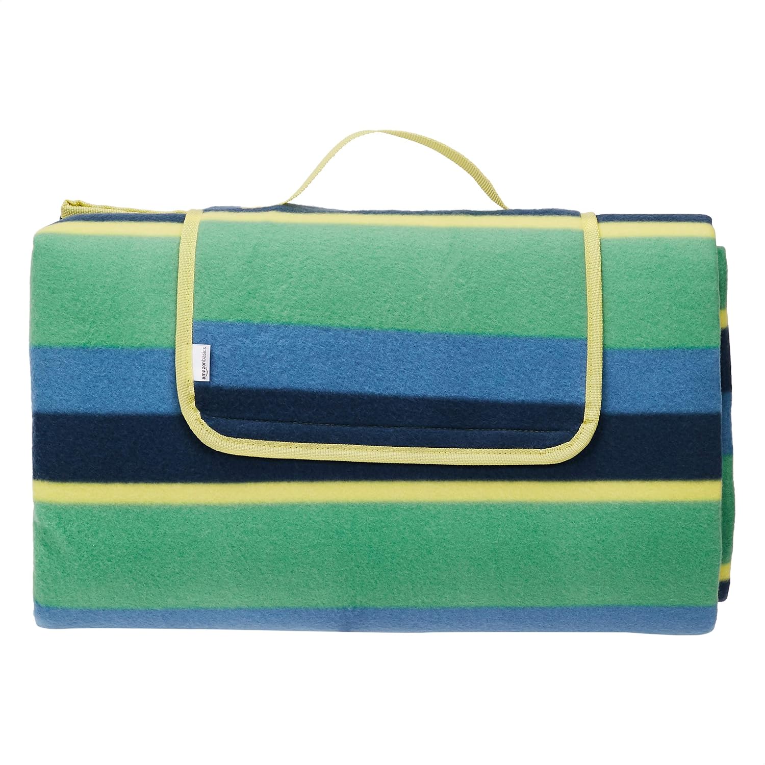 Detalle de Amazon Basics Coperta da picnic impermeabile 200x200 cm, blu scuro con motivo quadretti