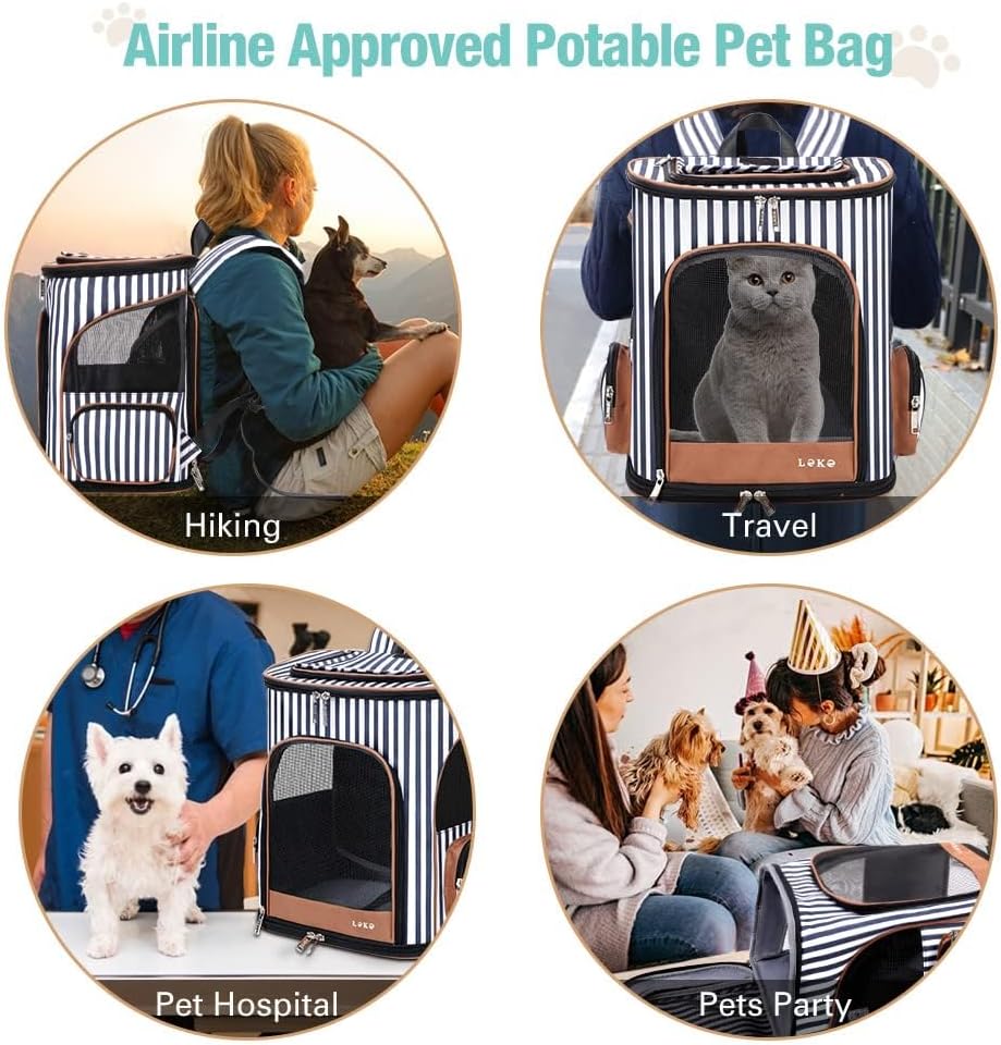 Thumbnail 4 de Lekesky Expandable Cat Carrier Backpack – Portable, Breathable and Versatile for Small to Medium Pets