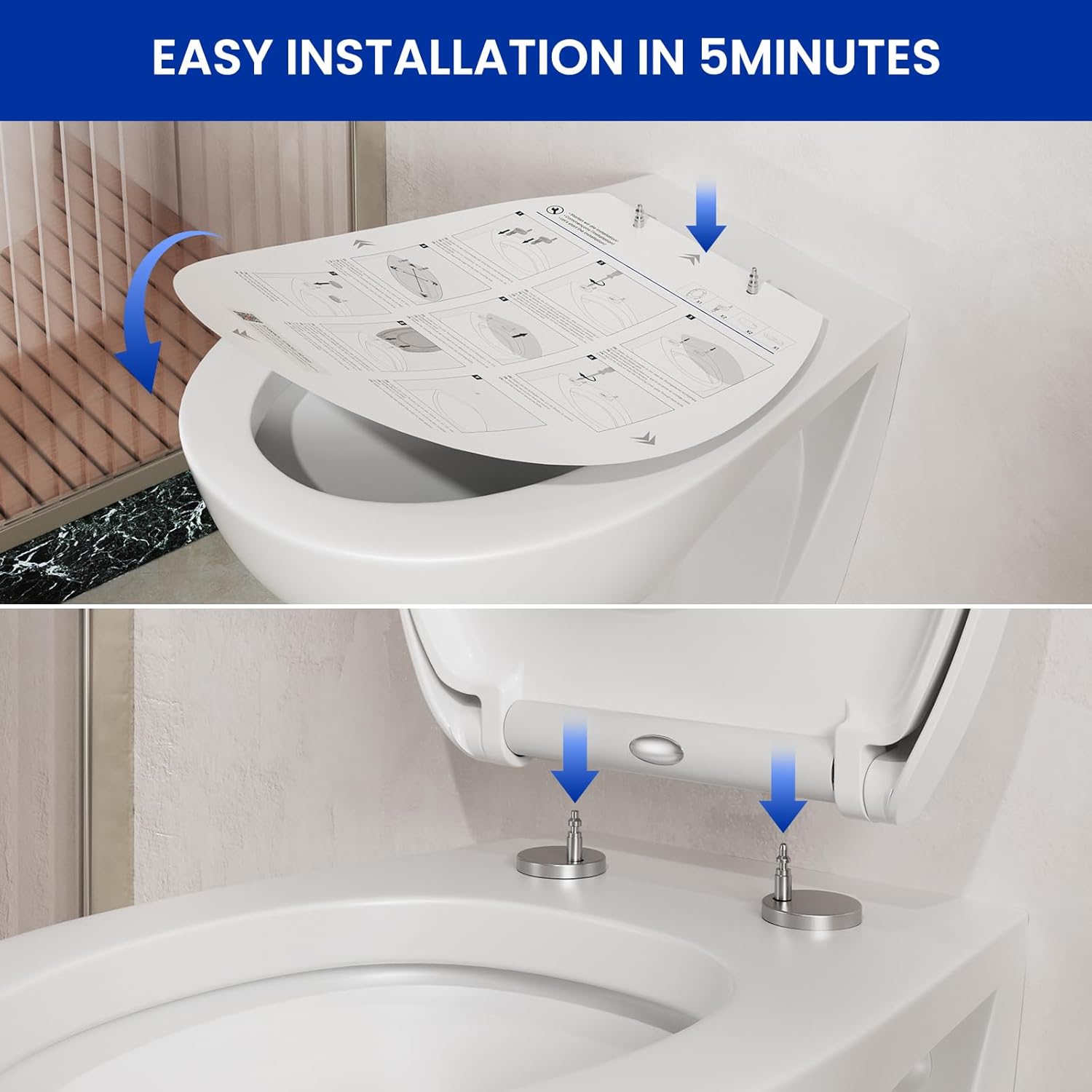 Thumbnail 3 de DERW O-shaped Soft Close Toilet Seat 🚽