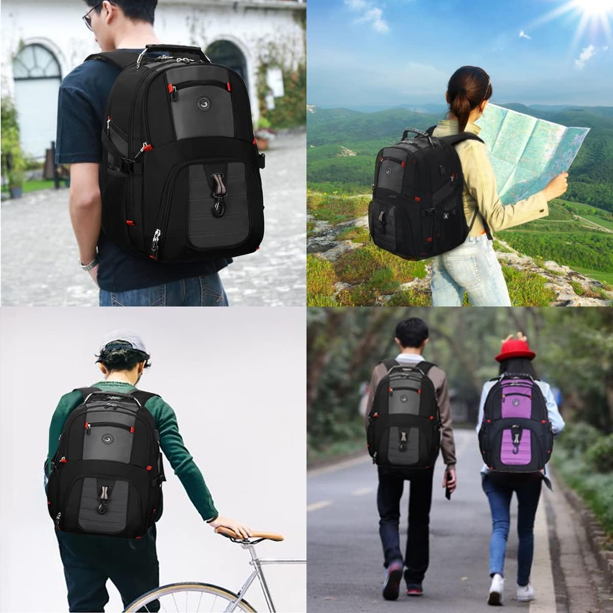 Detalle 2 de SHRRADOO Travel Laptop Backpack 50L