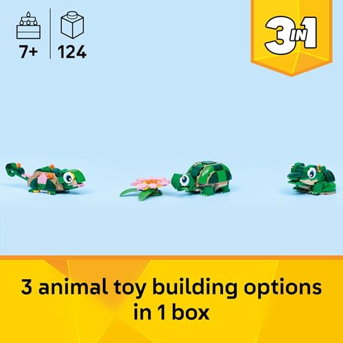 Detalle de LEGO Creator 3-in-1 Turtle with Water Lily Flower (31377): 3 Animals in One Build