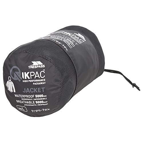 Thumbnail 5 de Trespass Unisex Waterproof Packaway Jacket Qikpac Flint – Size L
