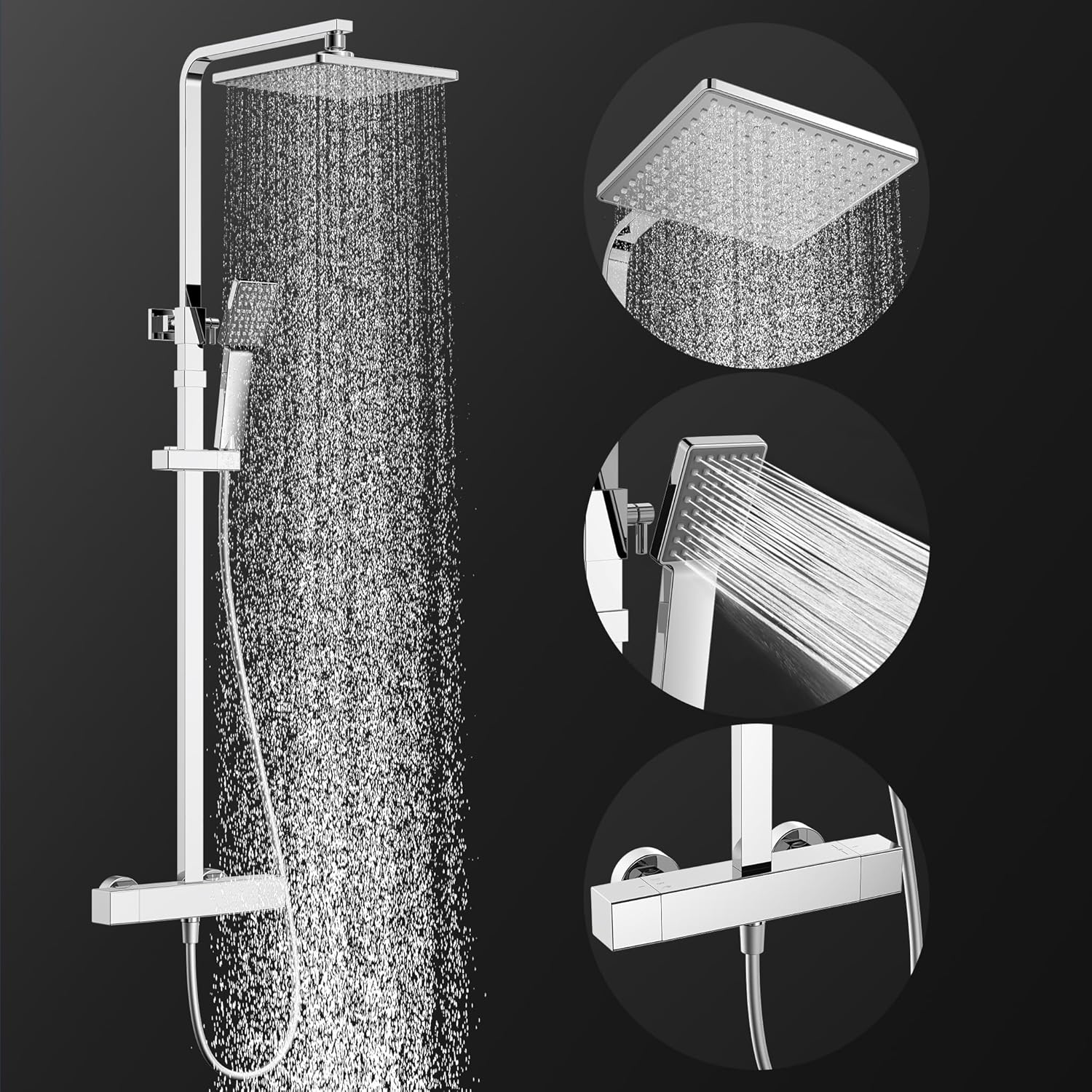 Thumbnail 6 de HOMELODY Duschsystem 22x22 cm
