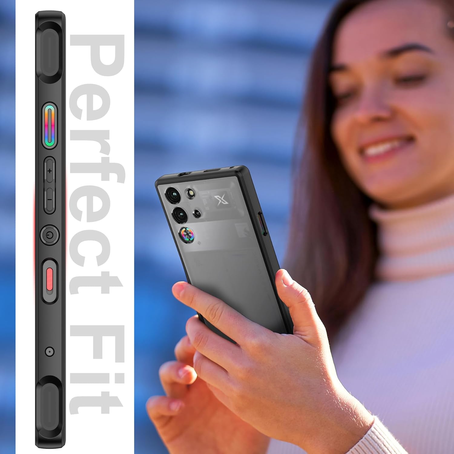 Thumbnail 3 de Foluu Slim Protective Case for ZTE Nubia Red Magic 10 Pro / 10 Pro+ (2024) – Black