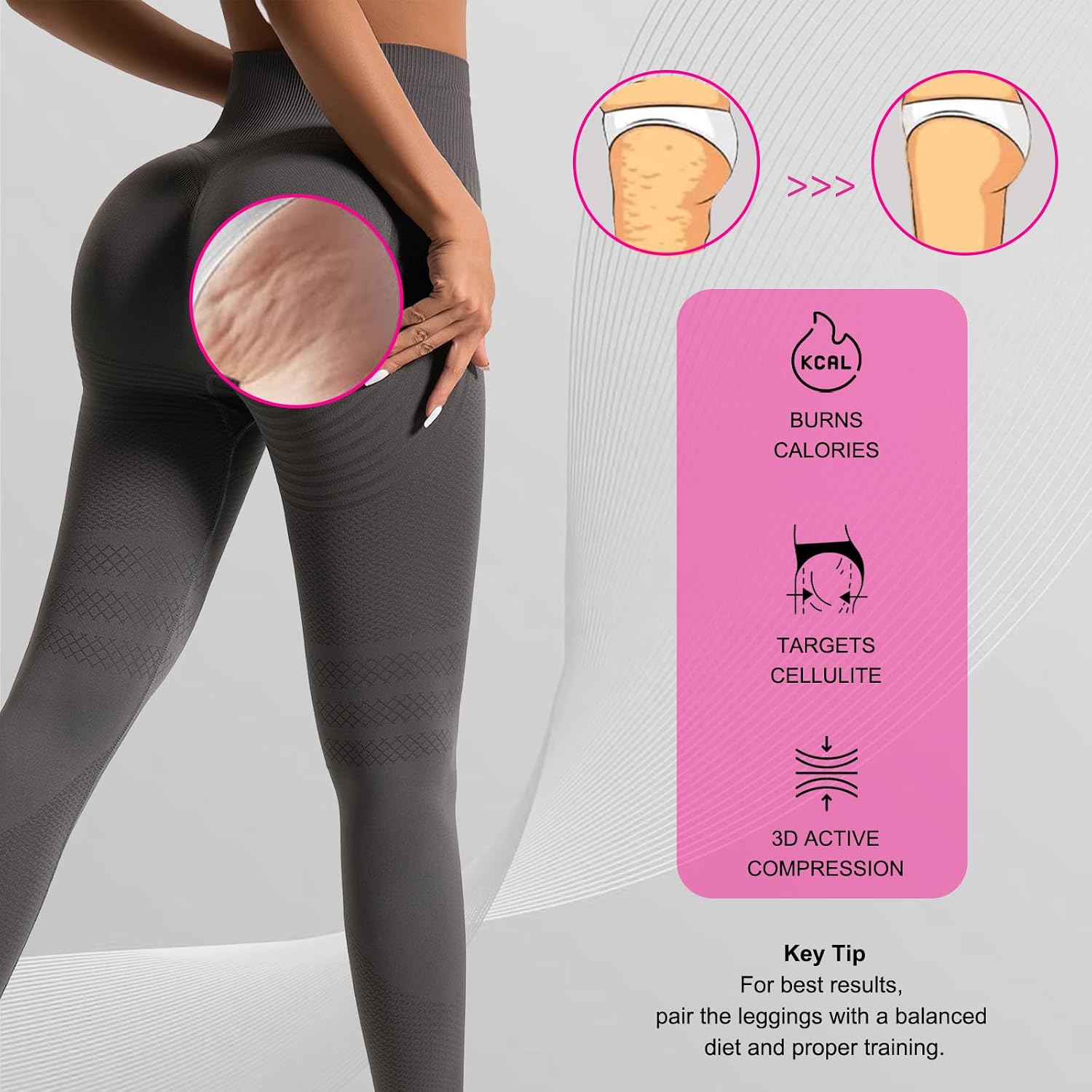 Thumbnail 2 de Deedlite Anti-Cellulite Leggings for Women: 3D Lipedema Compression for Defined, Everyday Comfort