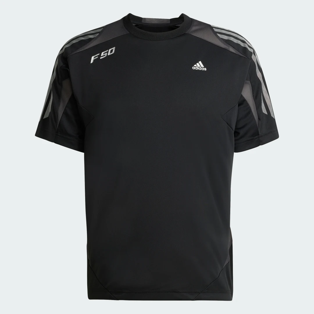 Detalle 2 de Camiseta de manga corta F50 de Adidas, color negro