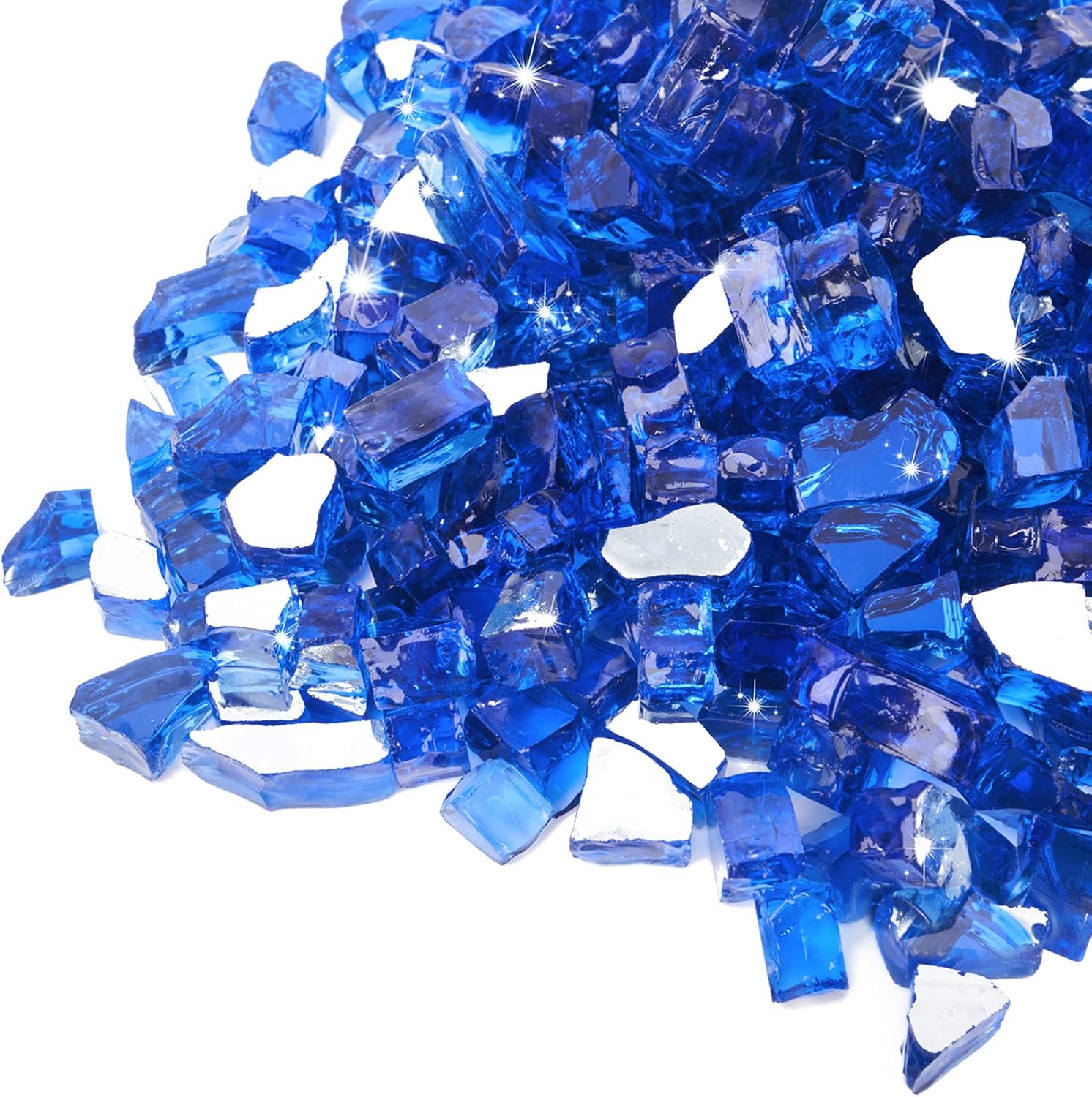 GASPRO 00ACA029_AM02US09 Fire Glass, 1/2-Inch Cobalt Blue Tempered Glass