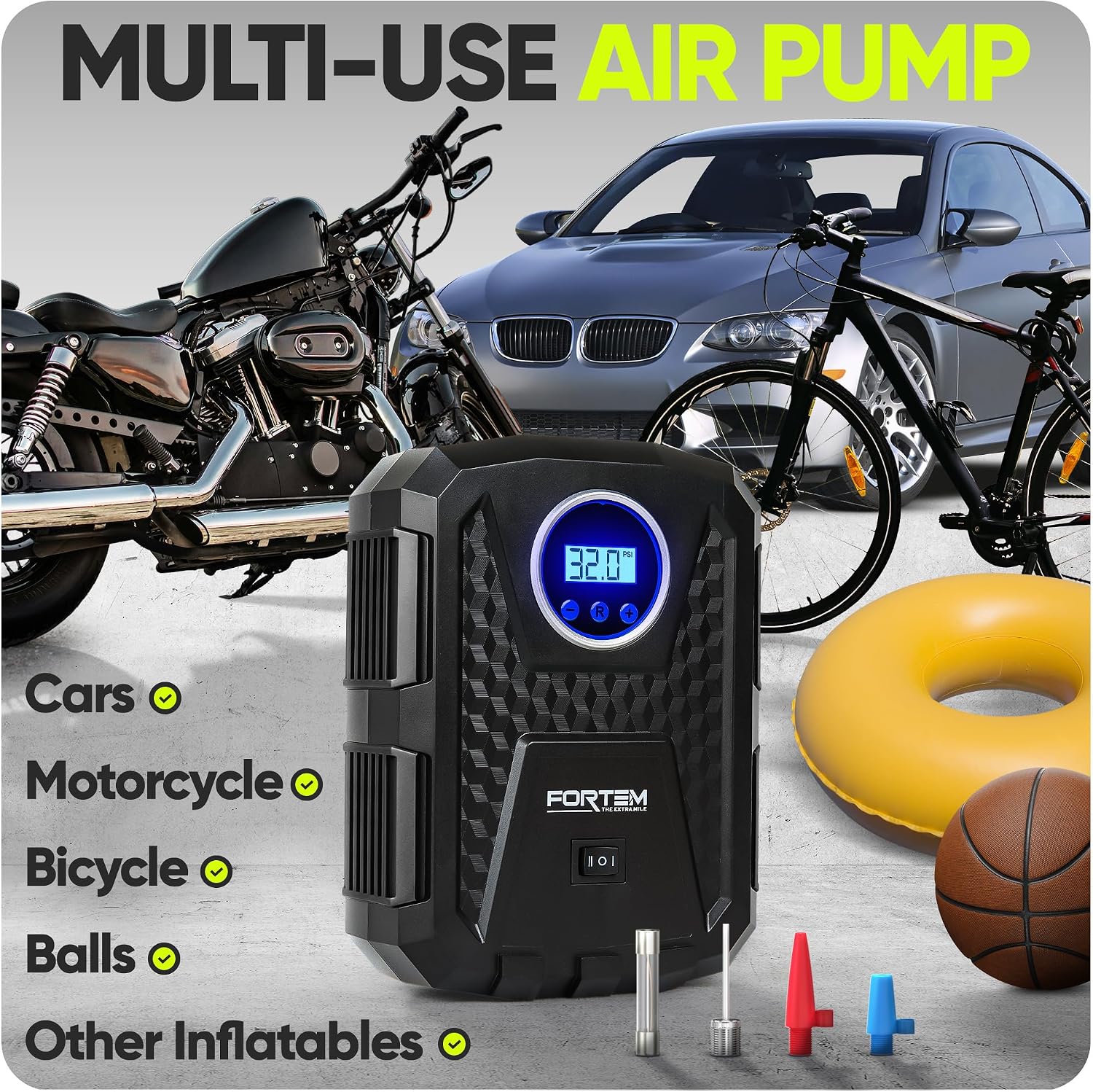 Thumbnail 6 de FORTEM Tyre Inflator 12V digital pump