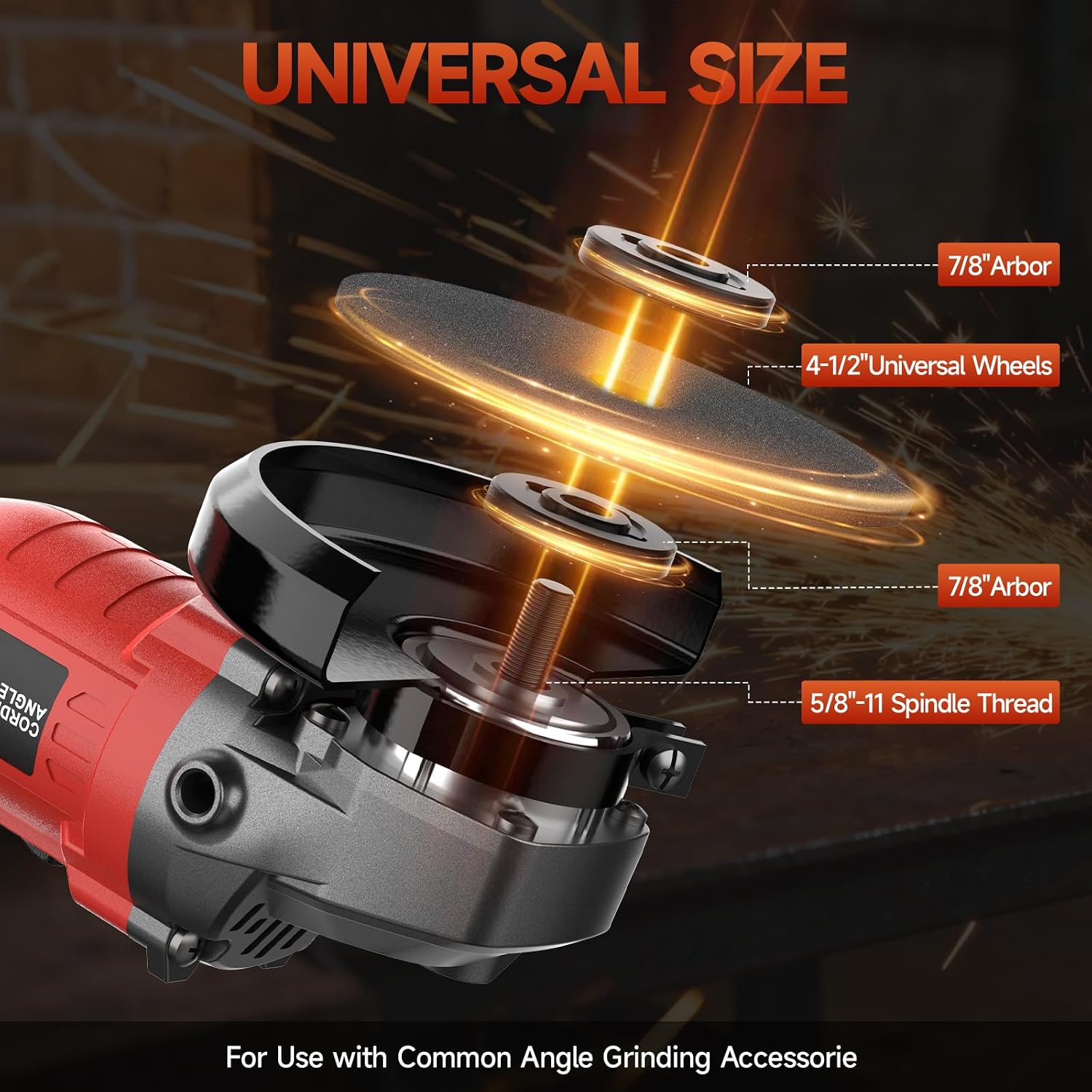 Thumbnail 6 de YEARTOP 205760 Cordless Angle Grinder, Brushless, 3-Speed, 4-1/2"/5