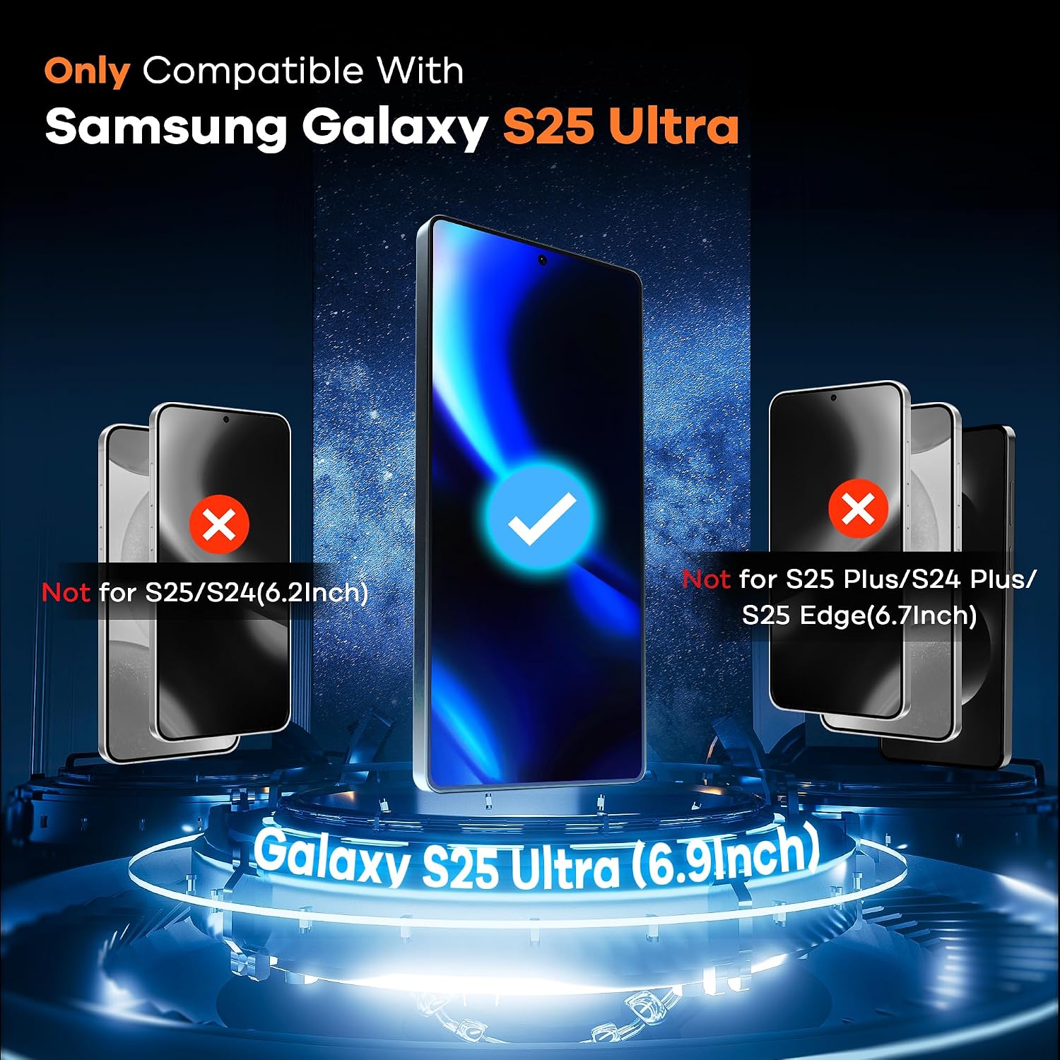 Detalle 2 de AACL 3-Pack Samsung Galaxy S25 Ultra Screen Protector 9H