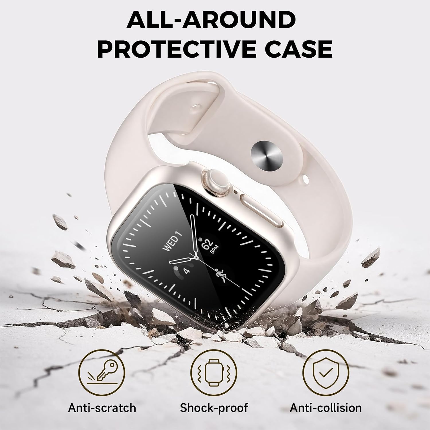 Thumbnail 2 de Haojavo Apple Watch Series 12 42mm Case, 5-Pack with Tempered Glass