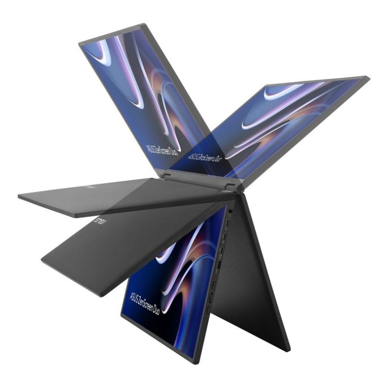 Detalle de ASUS ZenScreen Duo MB14FCD, monitor portátil de doble pantalla WUXGA y HDR10