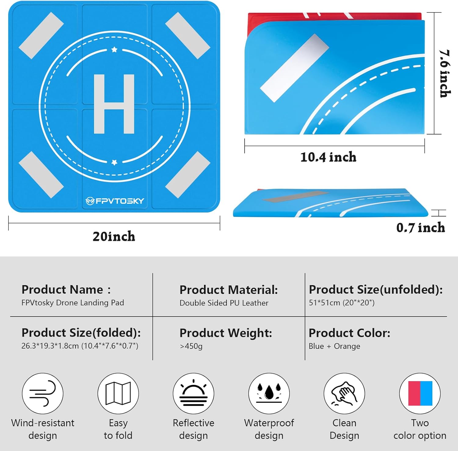 Thumbnail 6 de FPVtosky Drone Landing Pad pieghevole 51 cm