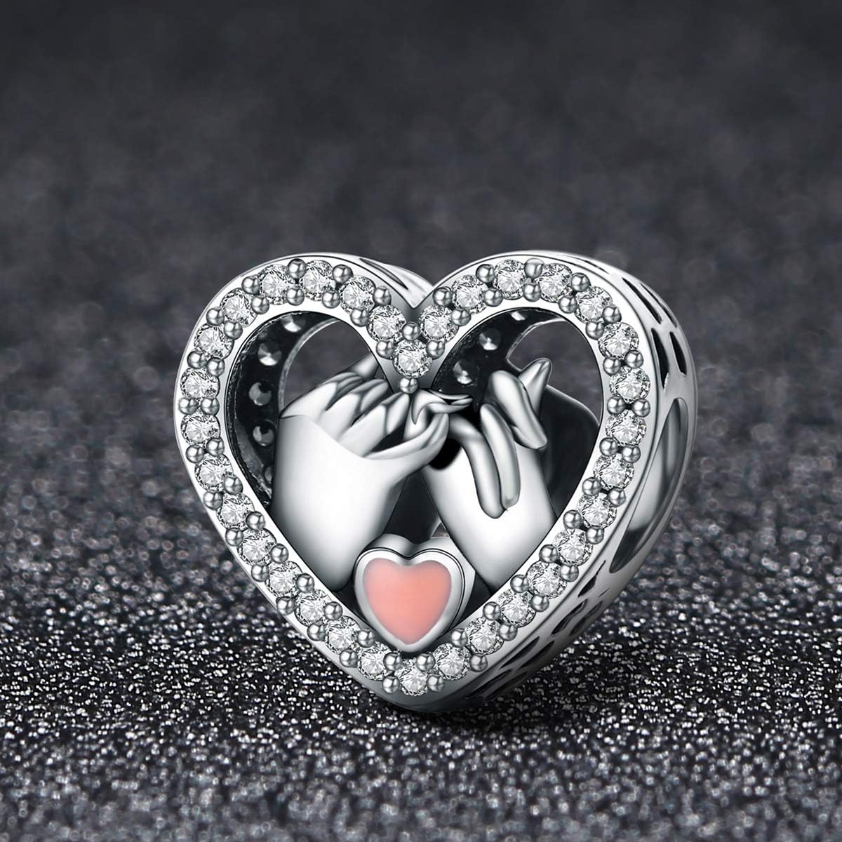 Thumbnail 5 de 925er Sterlingsilber Charms Anhänger Herz 4,5–5 mm