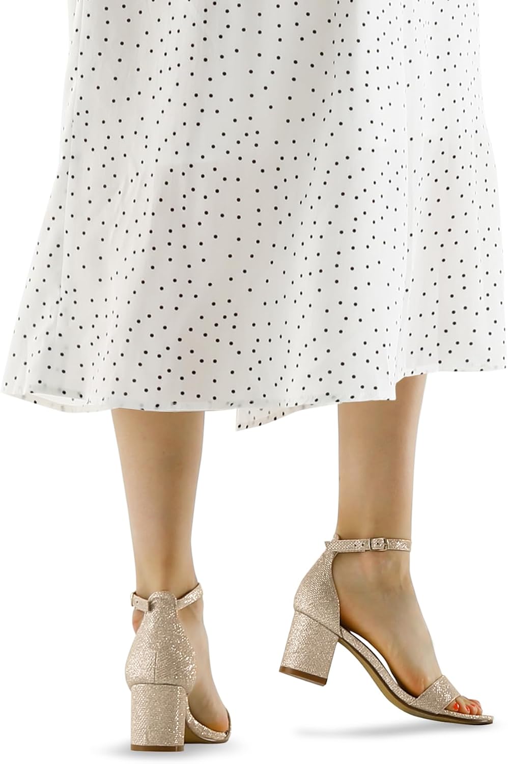 Detalle 2 de Women’s chunky low heels sandals, 2.25 in