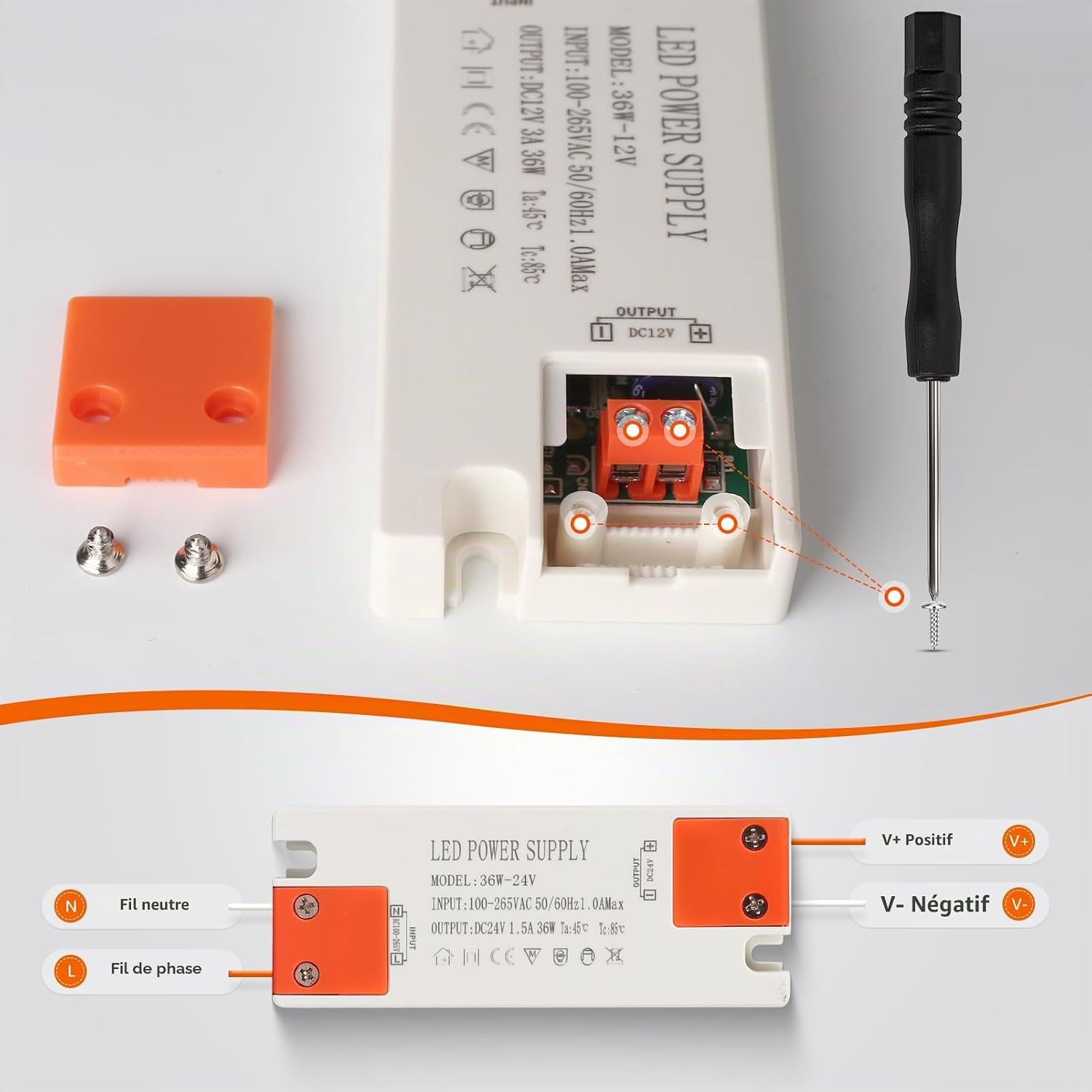 Detalle de SUCIKORIO D750-12V-12W ledvoeding, 12 V DC, 1 A en 12 W