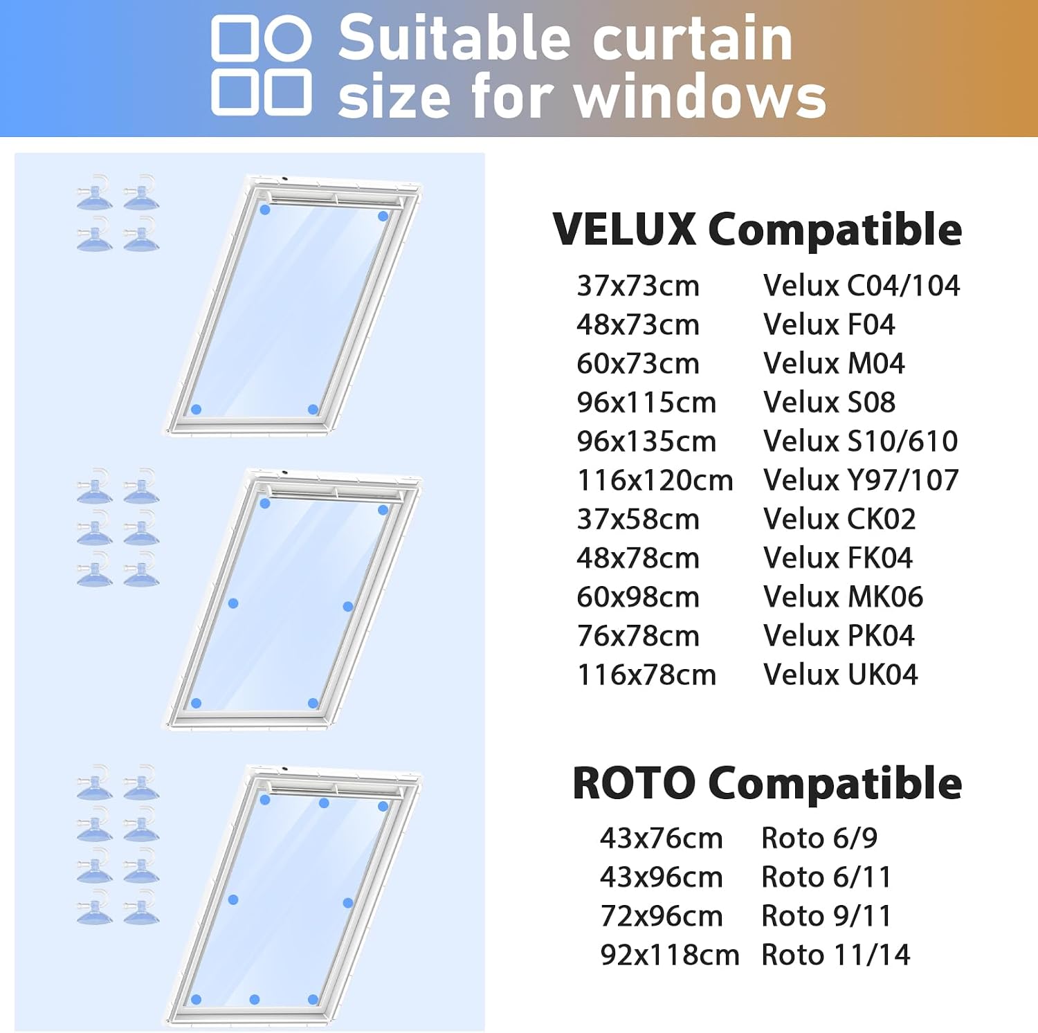 Detalle 2 de Shrivee XP300D Skylight Blackout Blind, Silver-Coated 300D Oxford, 96 x 115cm