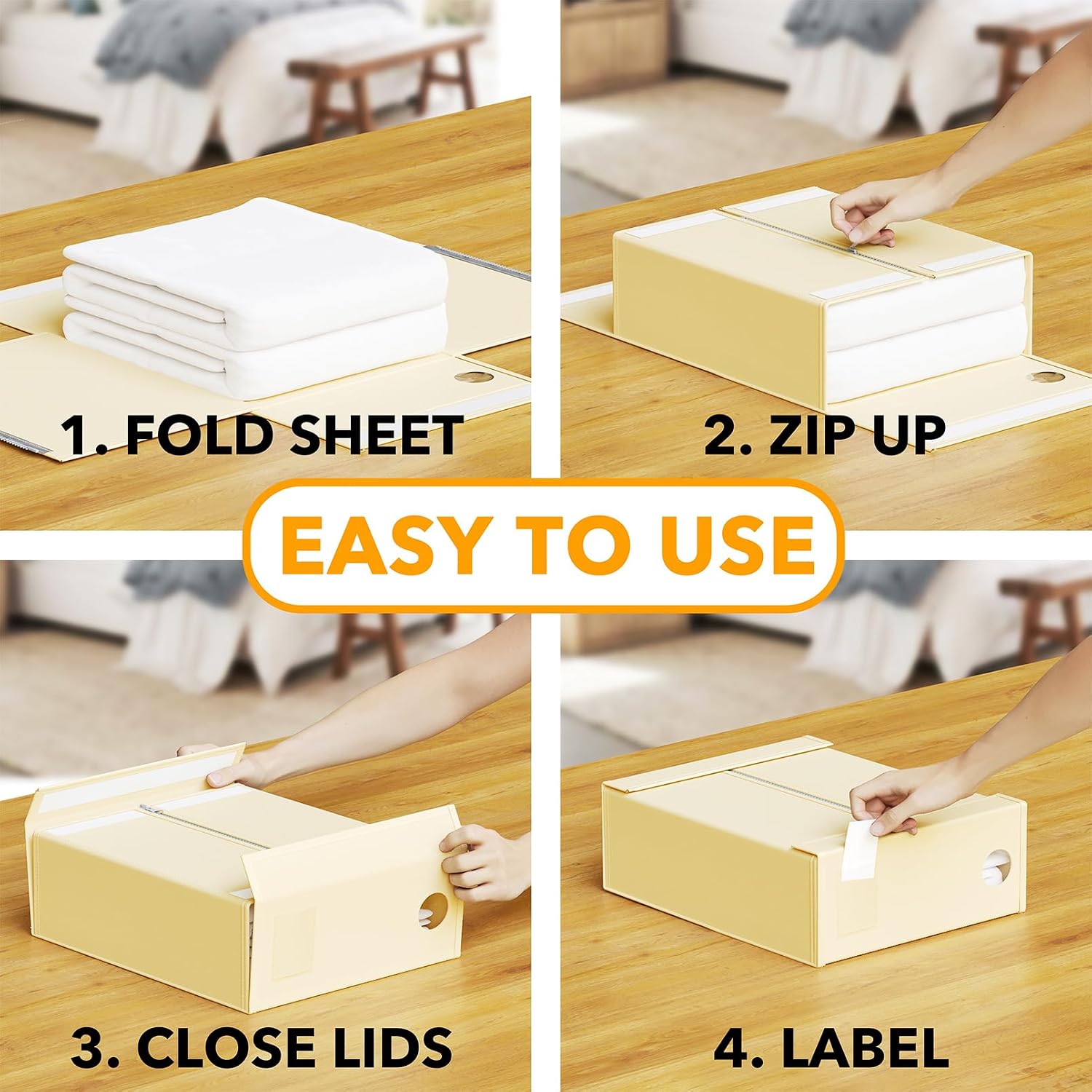 Detalle de SpaceAid XL Bed Sheet Organizer 3-Pack