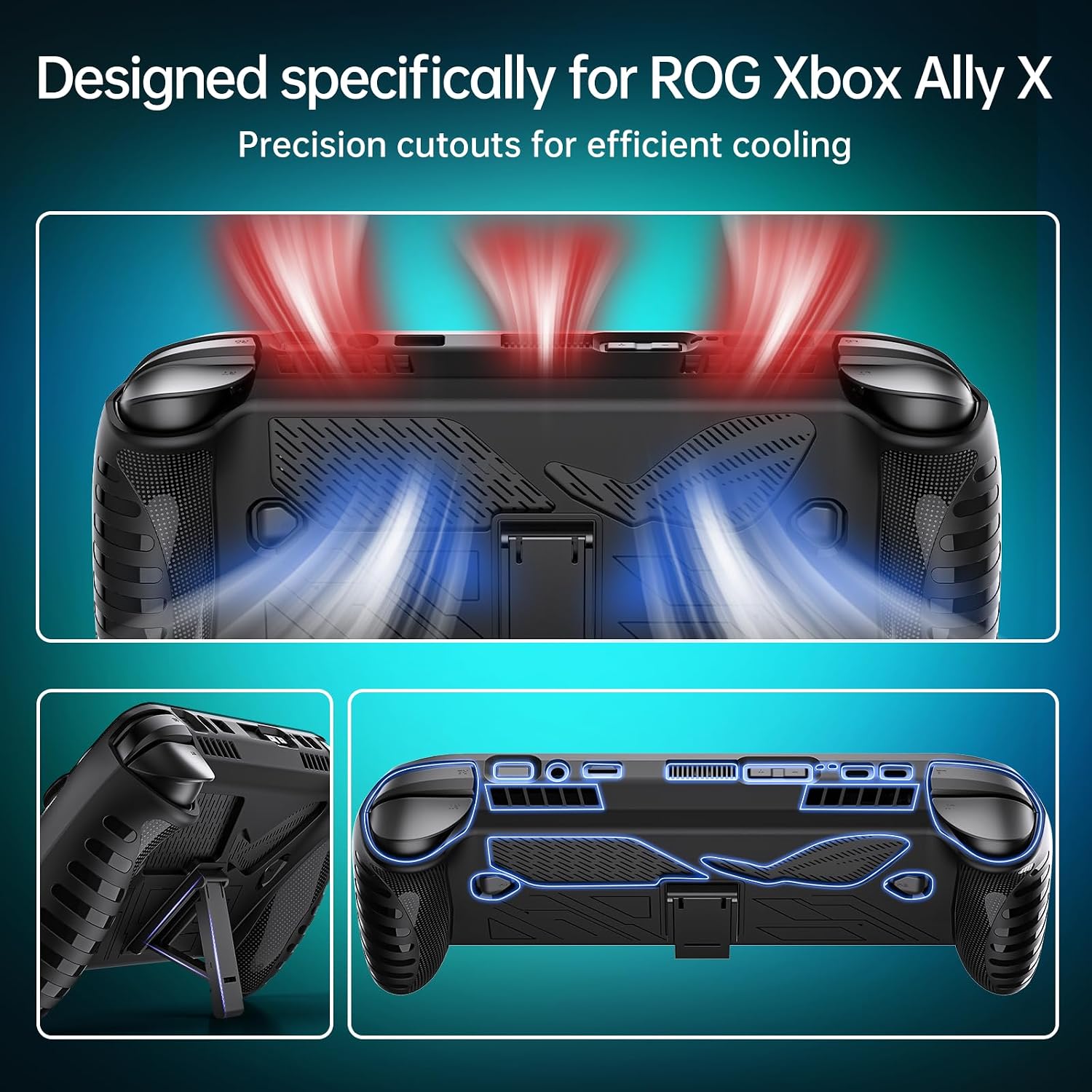Thumbnail 4 de SyVend Carrying Case 3 in 1 Kit for ROG Xbox Ally X 7" (2025) with EVA Hard Shell, TPU Cover with Stand, and 2 Screen Protectors