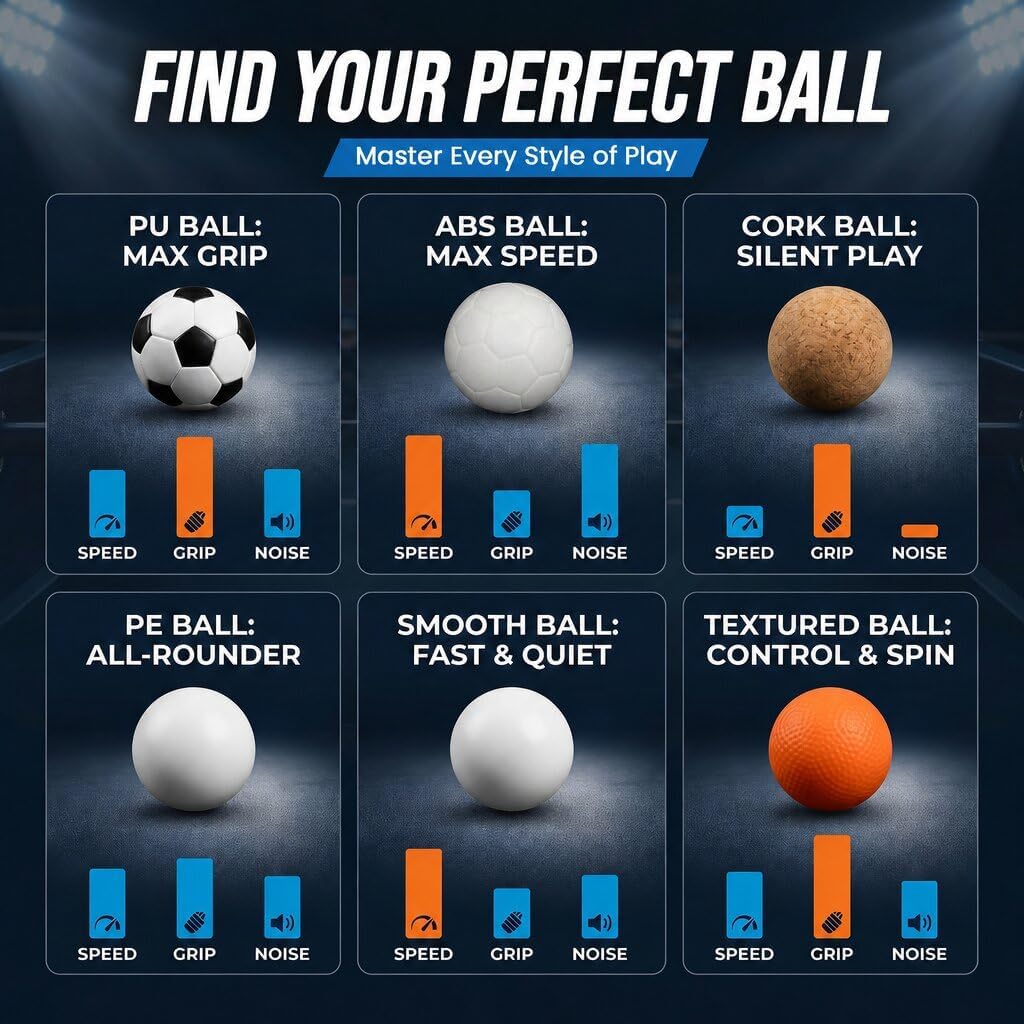 Thumbnail 2 de GOODS+GADGETS® 12x Speedball Foosball Balls, 35 mm, six playing types