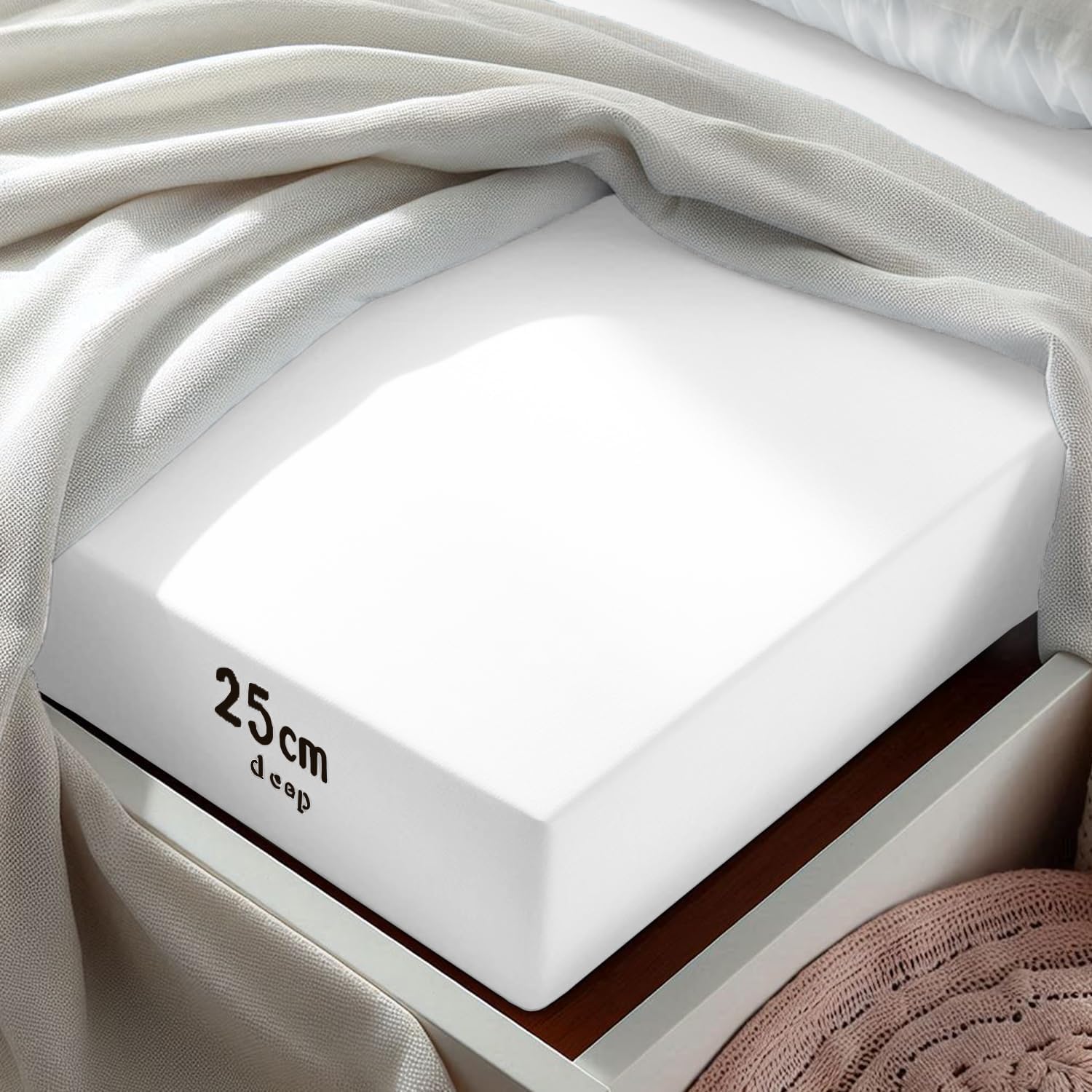 Thumbnail 2 de Aspire Homeware Double fitted sheet keyword 25 cm deep