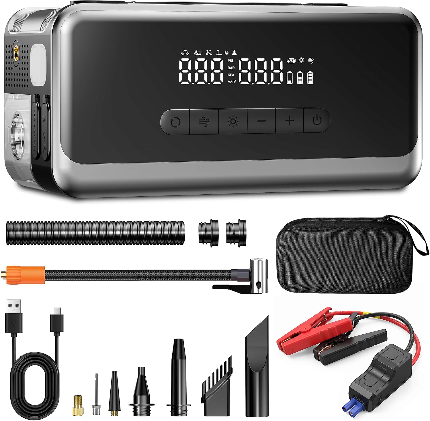 Detalle de Portable Jump Starter with Air Compressor 4000A