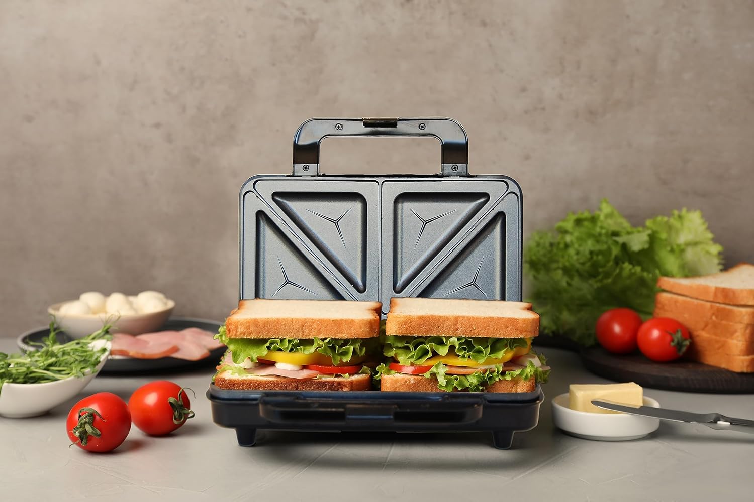 Thumbnail 2 de Bestron XL Sandwichmaker für 2 Sandwiches (900 W) mit Antihaftbeschichtung