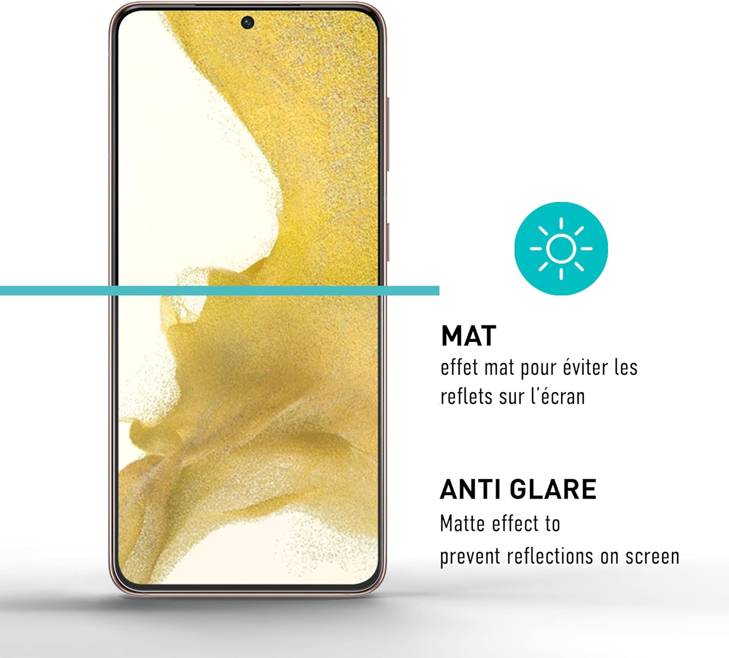 Detalle de Smartect Protecteur d’écran TPU mat pour Samsung Galaxy S22 (2 pièces) : pose sans bulles