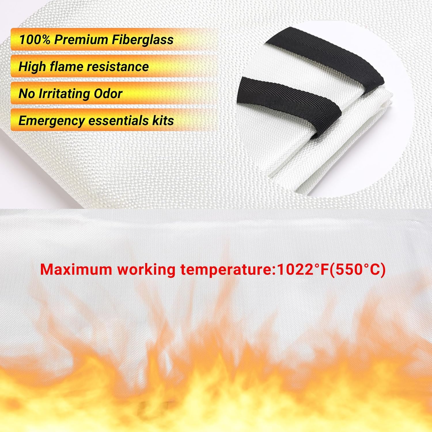 Thumbnail 3 de VitaPolaris Heavy-Duty Fire Blanket 4-Pack 🧯