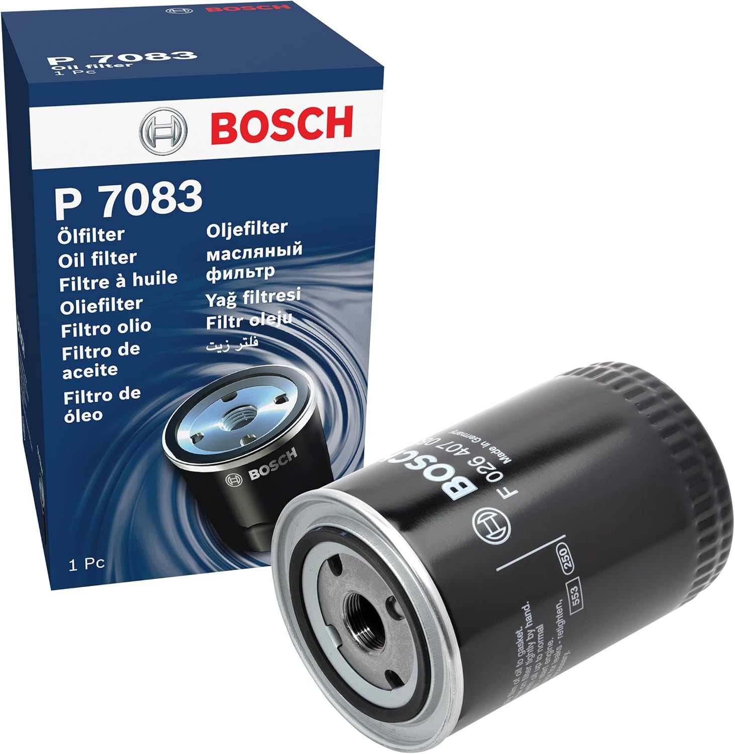 Detalle de Bosch P7083 – Filtre à huile auto