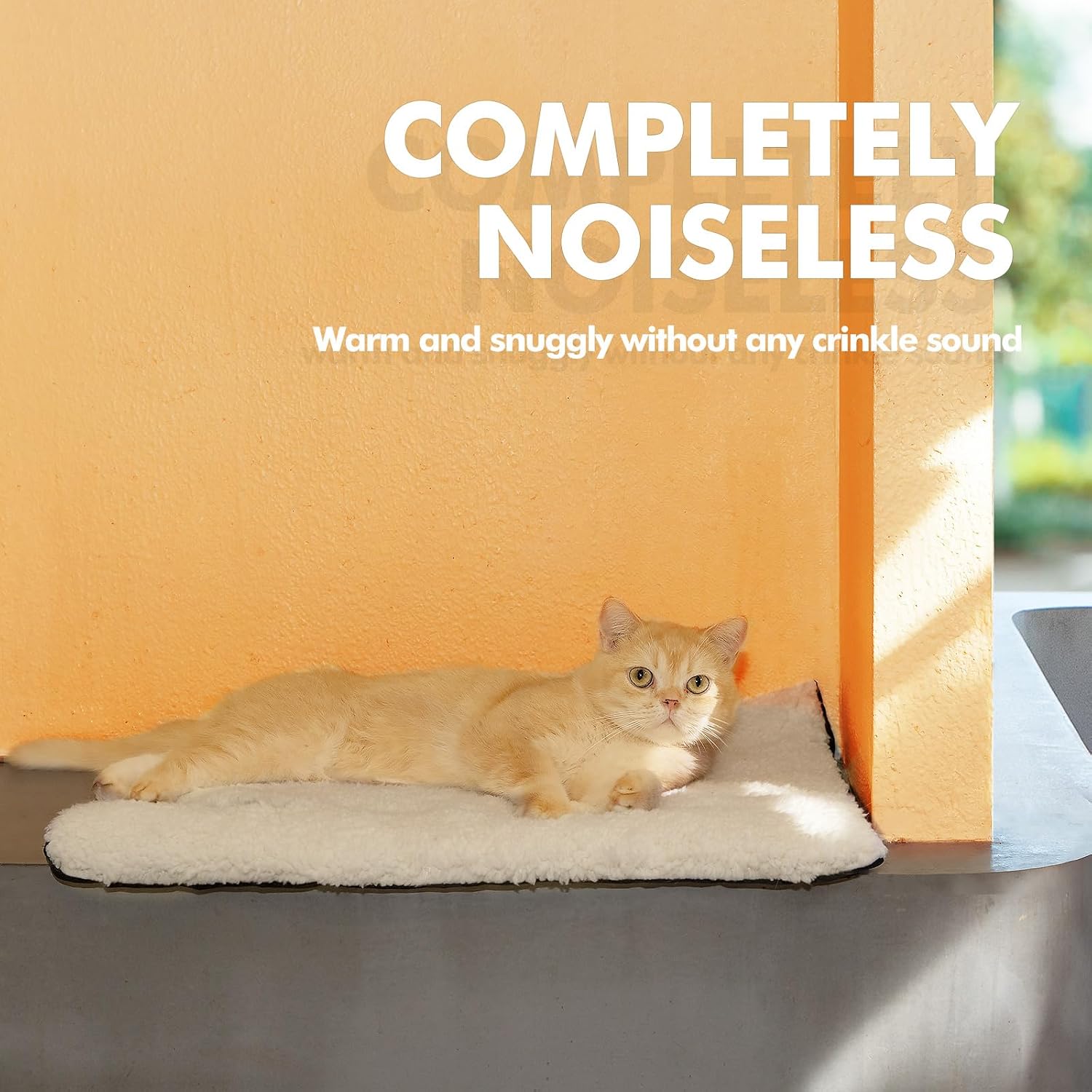 Detalle de Mora Pets Self-Warming Cat Bed Mat, 29.1 x 18.9 in, Washable Cover