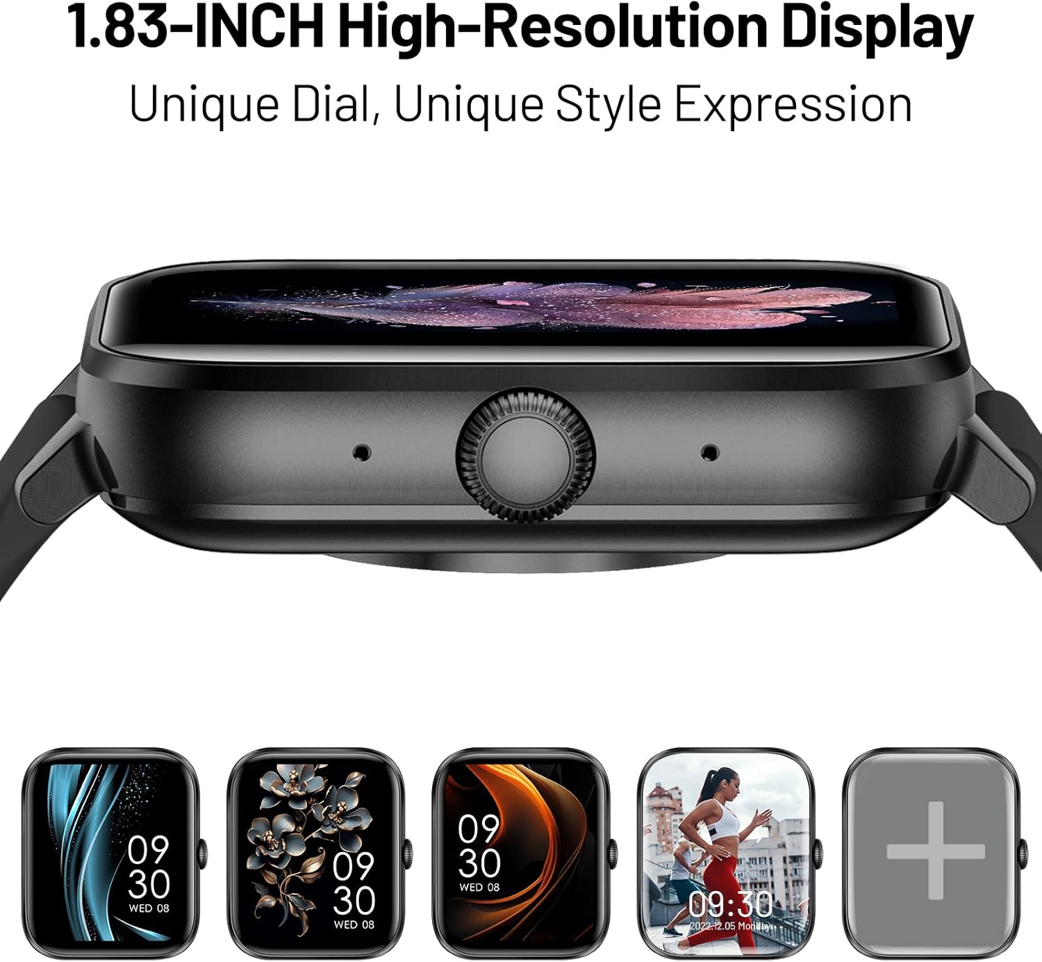 Thumbnail 1 de Smart Watch for Men & Women with 1.83" HD Touchscreen, 123+ Sports Modes, Bluetooth Calling and Health Tracking