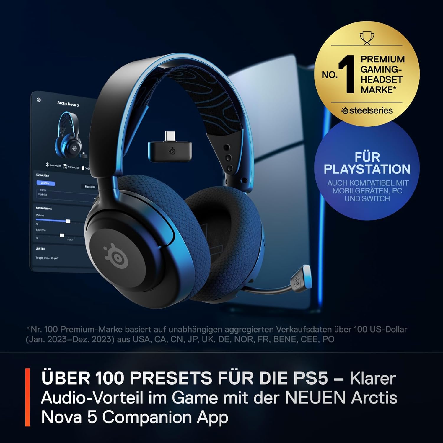 Thumbnail 1 de SteelSeries Arctis Nova 5P Wireless PS5 Headset