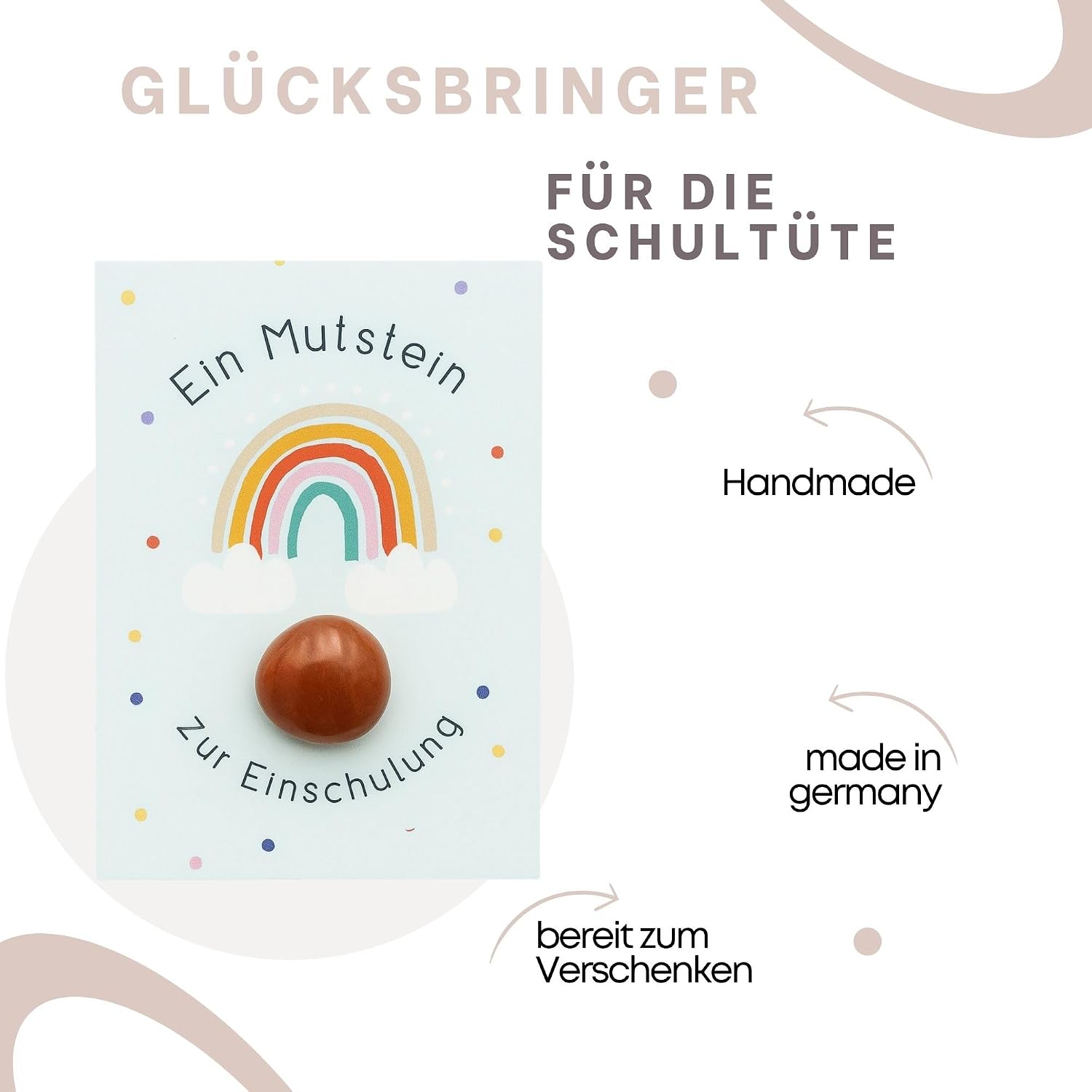 Detalle 2 de Milaboo Mutstein Schulkind I – Geschenk zur Einschulung