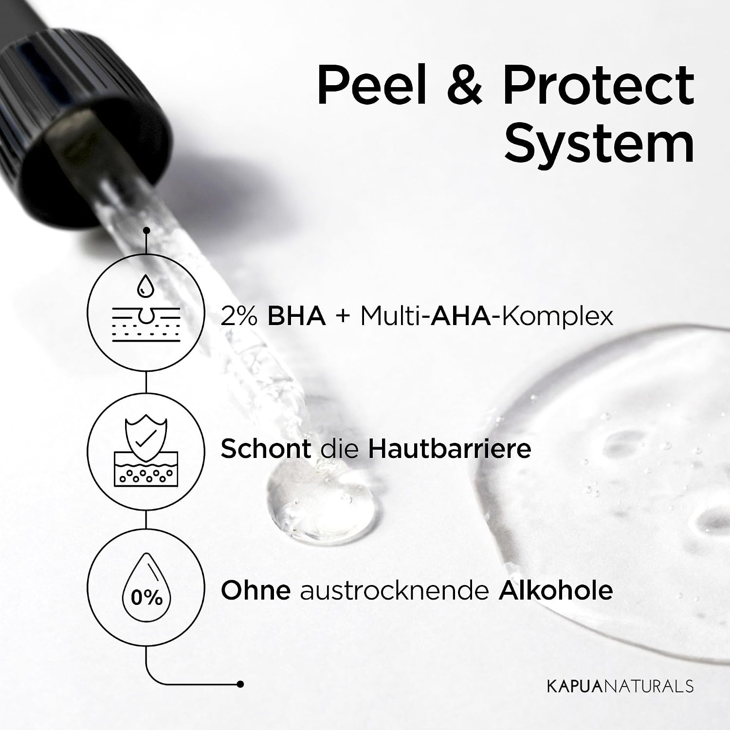 Detalle de Bio BHA Peeling 2% (100 ml) – Sanftes Hautpeeling mit BHA/AHA und Bio-Aloe für klare Poren