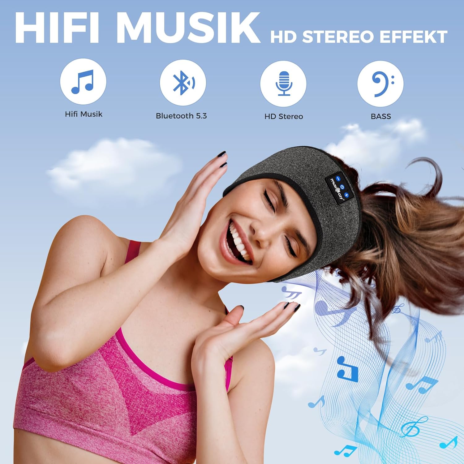 Thumbnail 3 de MUSICOZY Schlafkopfhörer Stirnband Bluetooth – Sleep-Kopfhörer