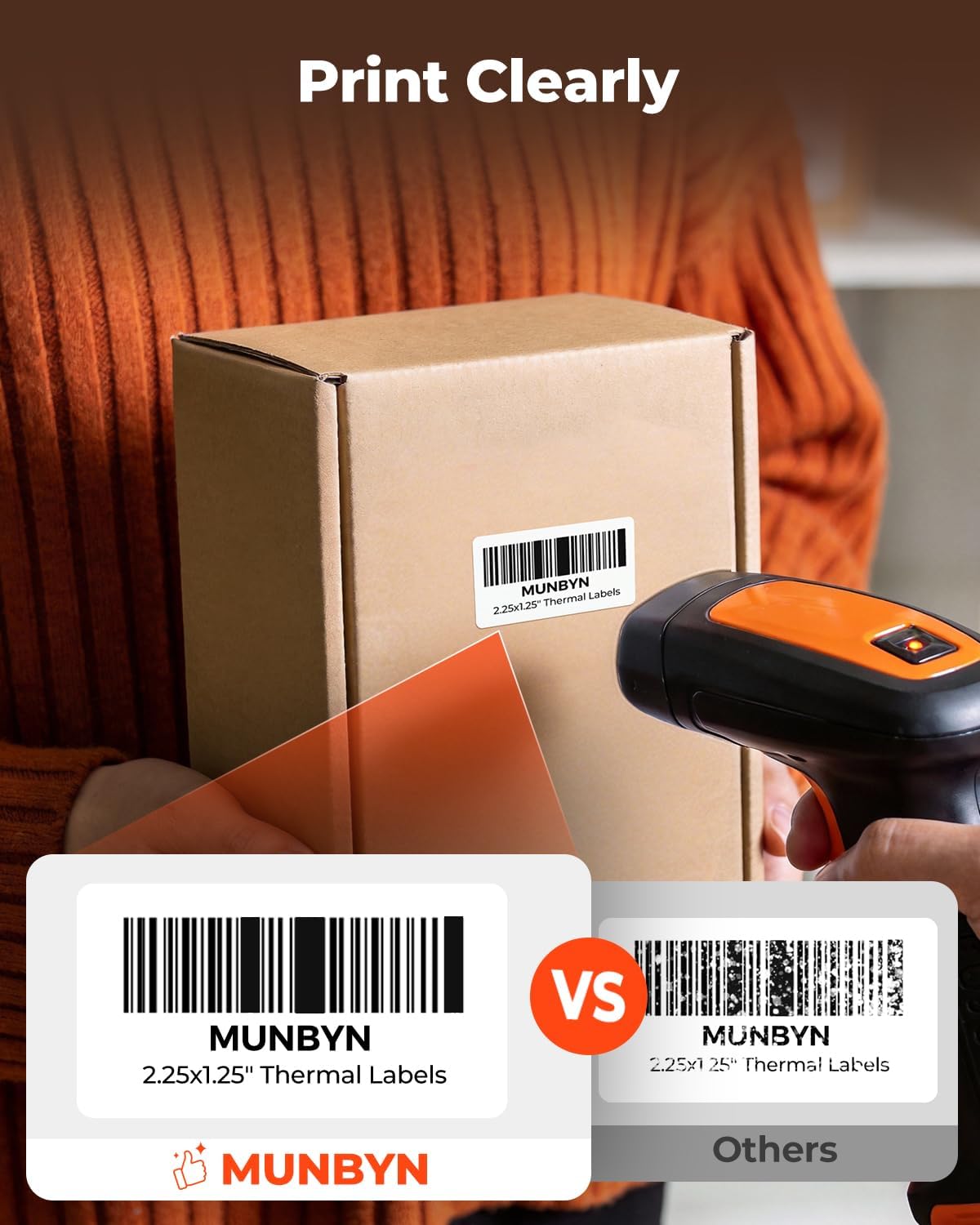 Thumbnail 5 de MUNBYN 57mm x 32mm thermal shipping labels 1000