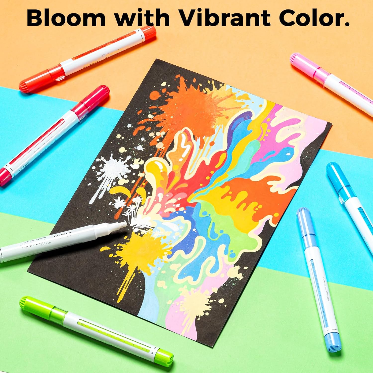 Thumbnail 3 de Ohuhu Acrylic Markers Ink Refillable – 36 colours, high opacity, waterproof acrylic pens with 2mm round tip