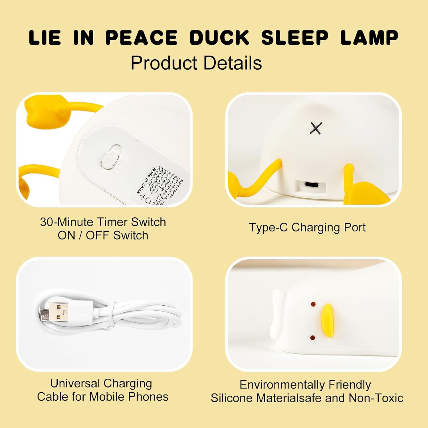Thumbnail 3 de URAQT Lying Flat Duck Kids Night Light