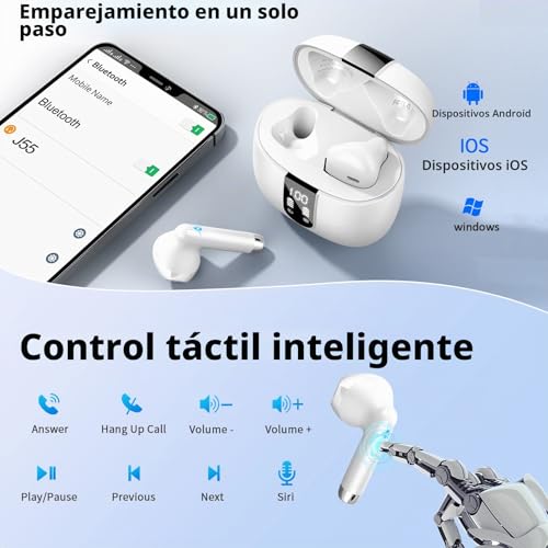 Thumbnail 6 de Auriculares Inalámbricos Bluetooth 5.4 HiFi Estéreo con ENC de Drsaec (modelo J55)